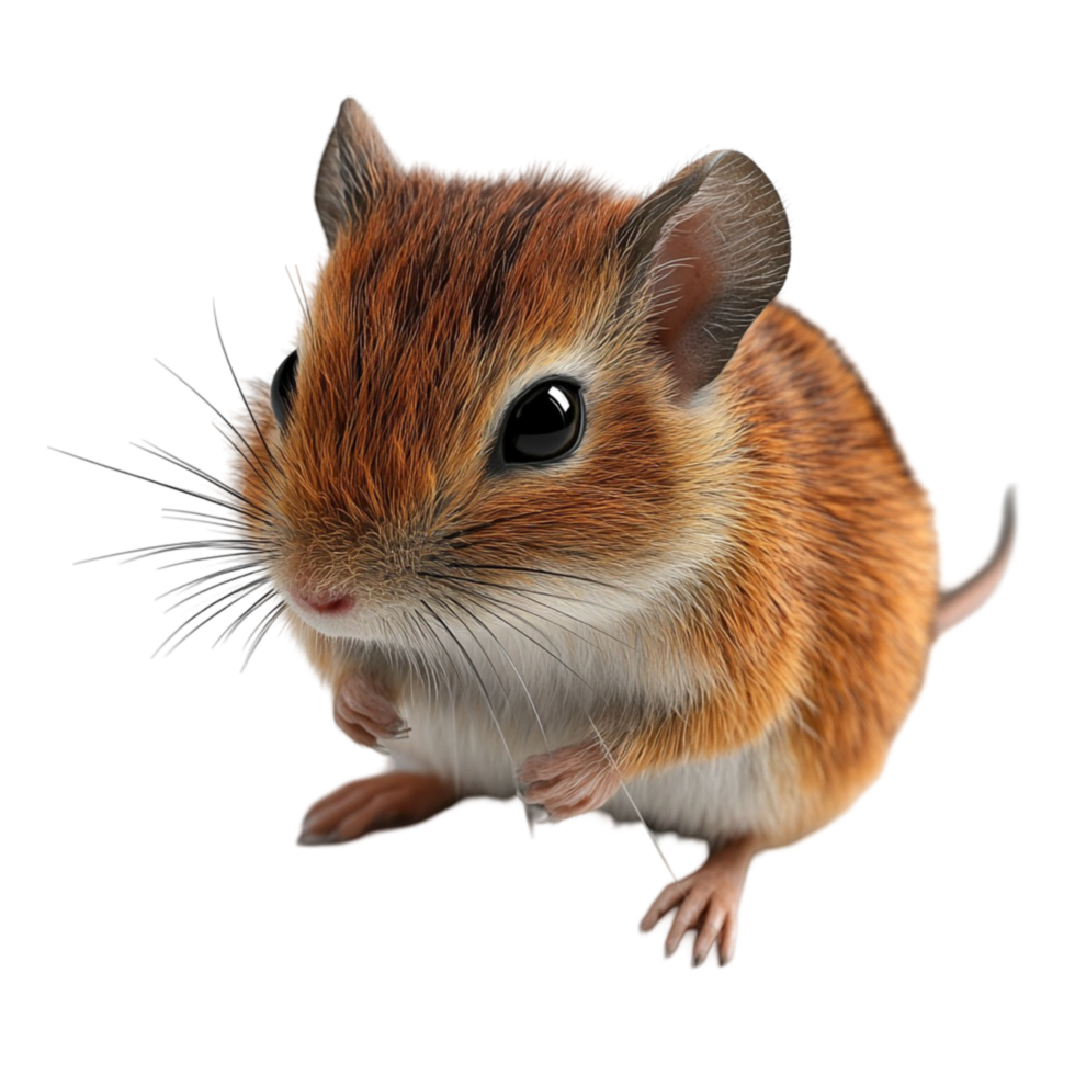 Cute Brown Mouse on Transparent Background png
