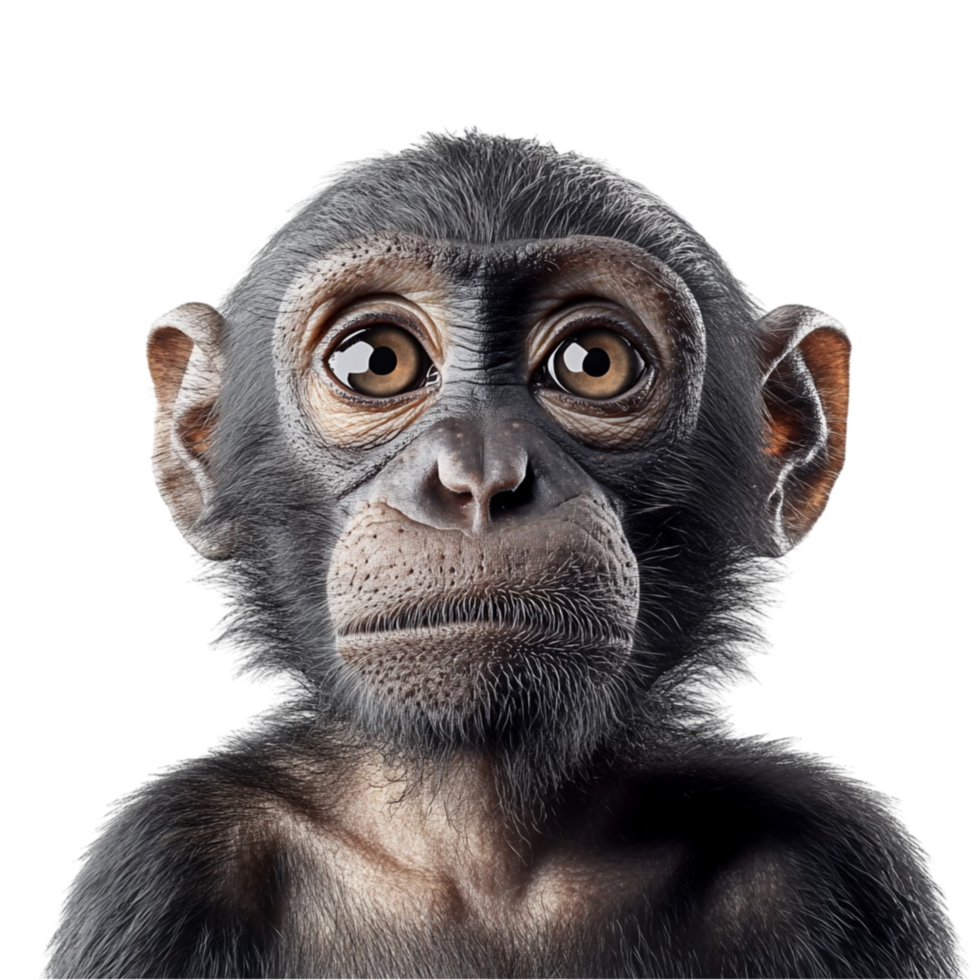 Cute Baby Monkey Looking Curious png