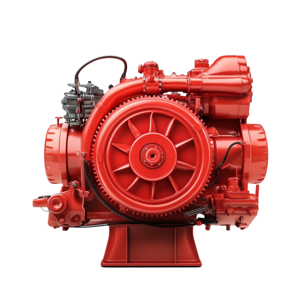 Red Engine on Transparent Background png