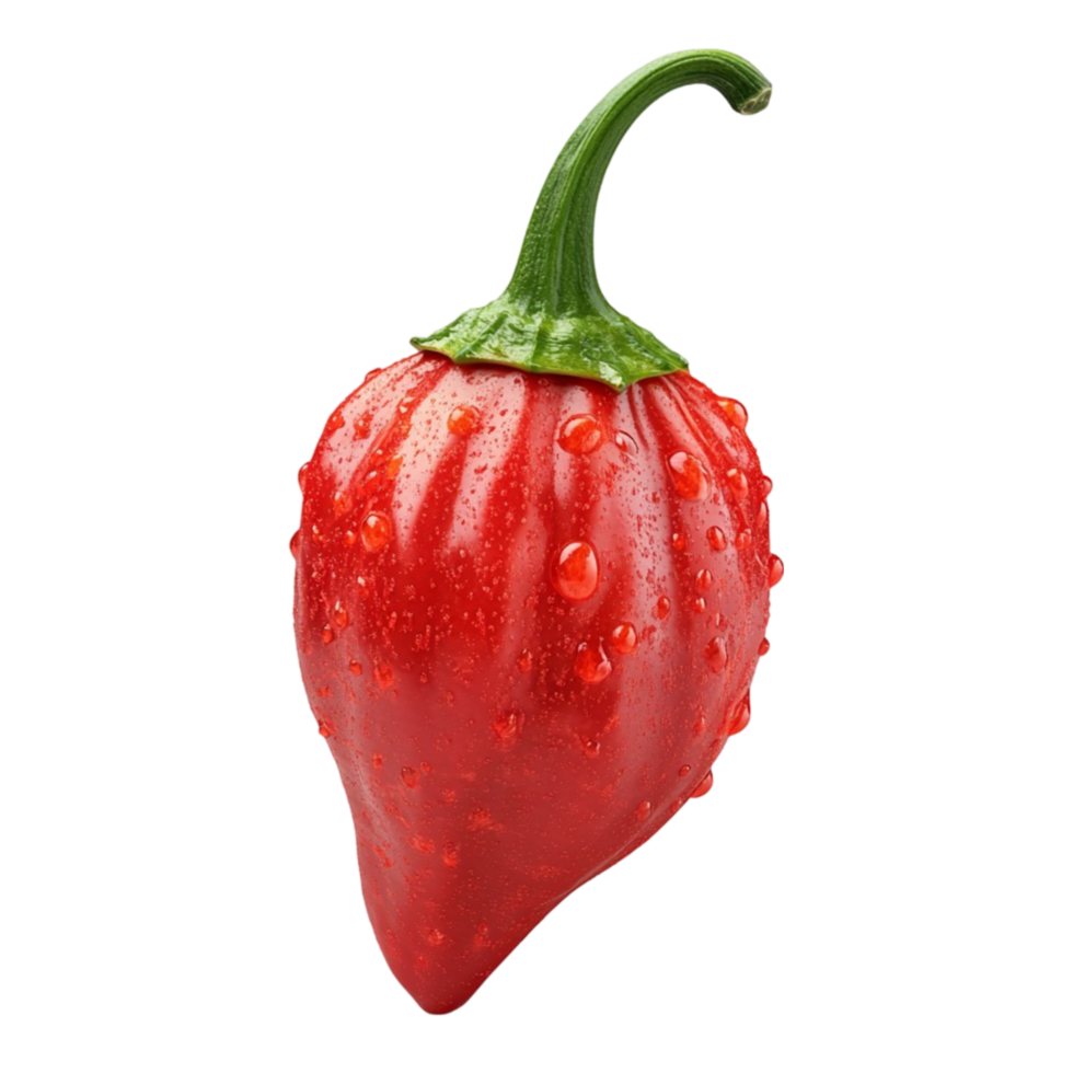 Red Habanero Pepper on Transparent Background png