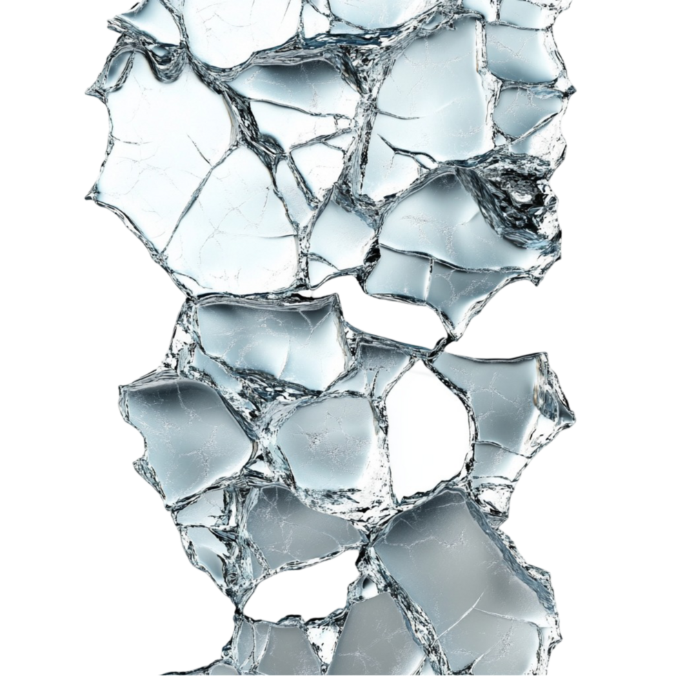 Shattered Ice Effect on Transparent Background png