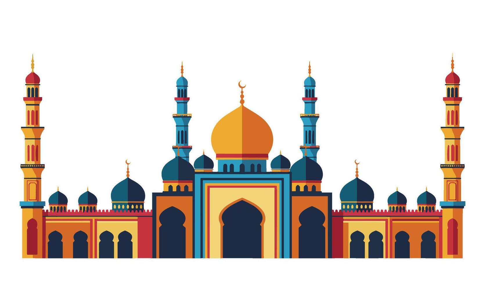 Immaculate Arabian Mosque Art Representing the Serenity of Worship Spaces vector