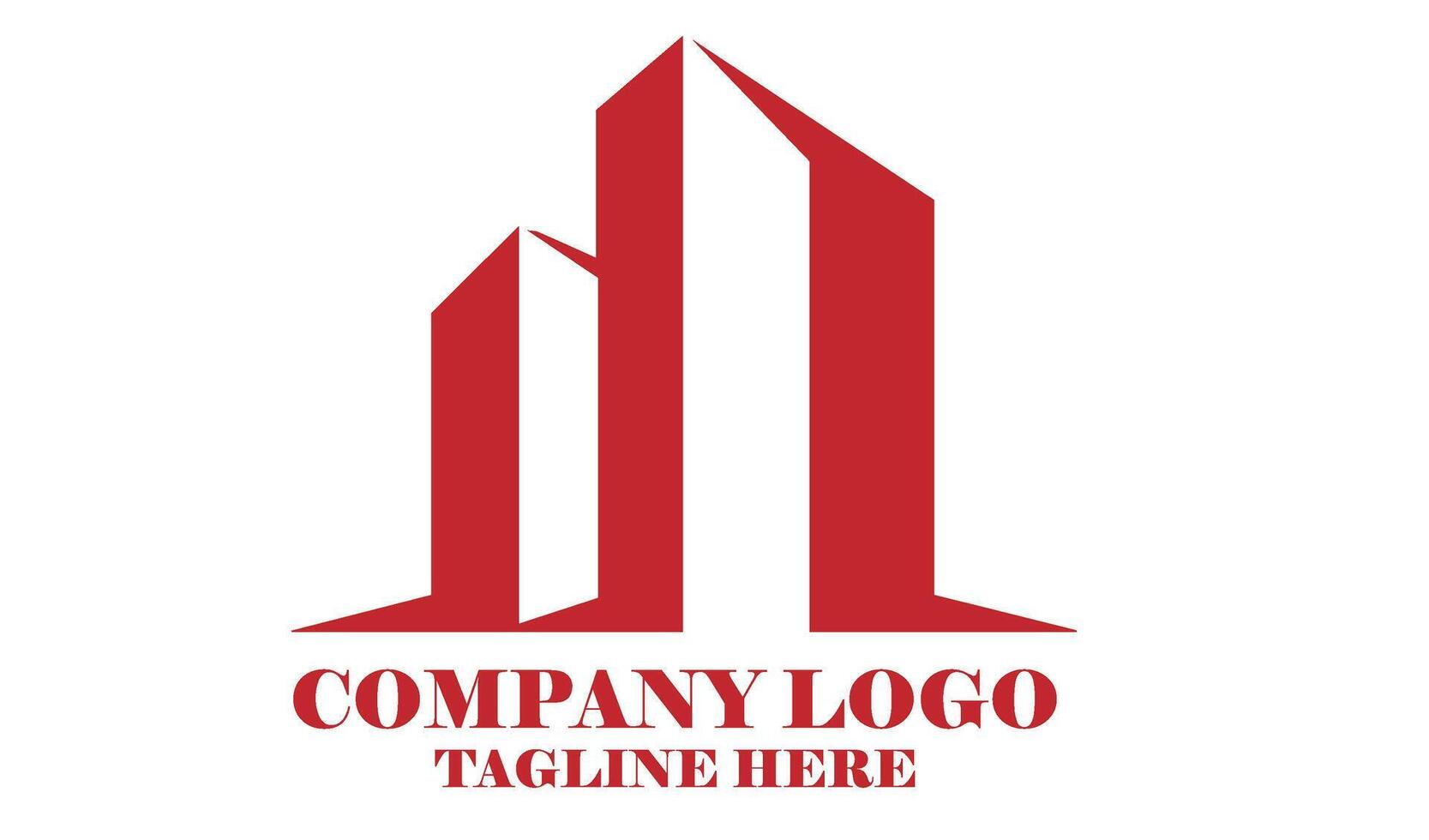 Architecture Business Branding Logo with Professional and Clean Skyscraper Icon vector