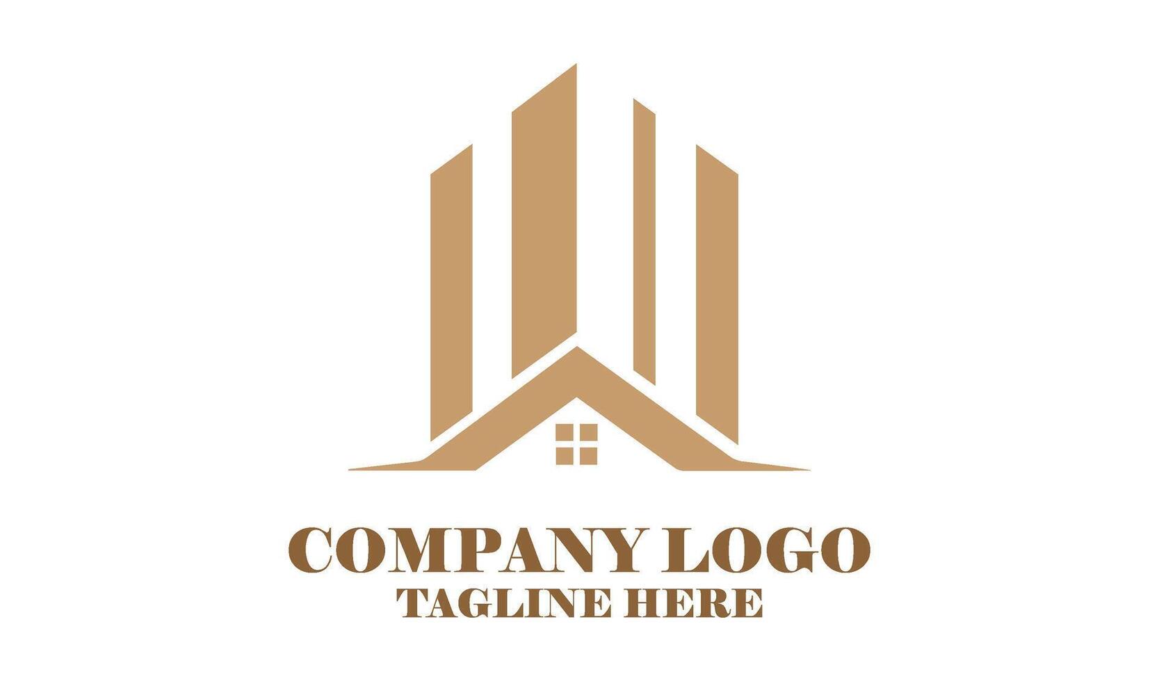 Creative Home Development Logo Design with Minimalist and Abstract Structure vector