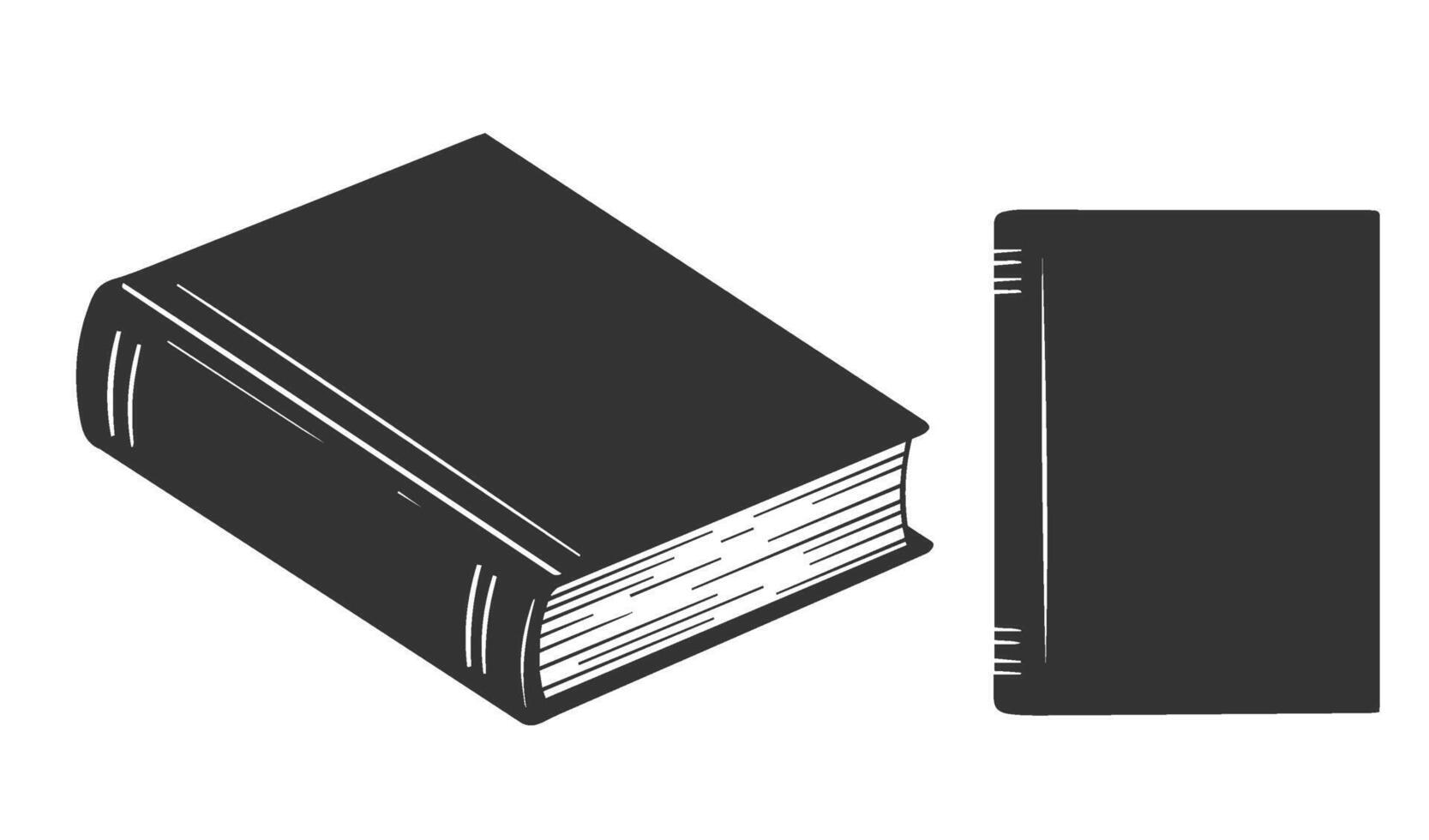 Hardcover Books Bundle for Literature and Research-Related Art vector