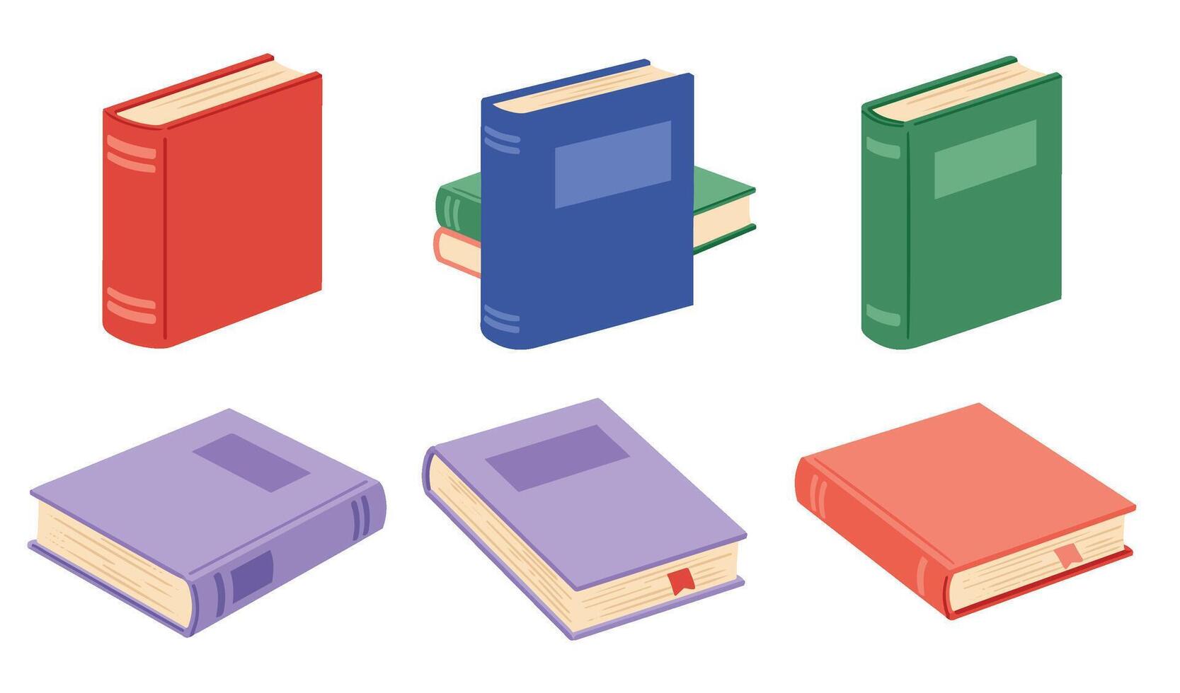 Library Books Collection for Digital Library and E-Book Projects vector