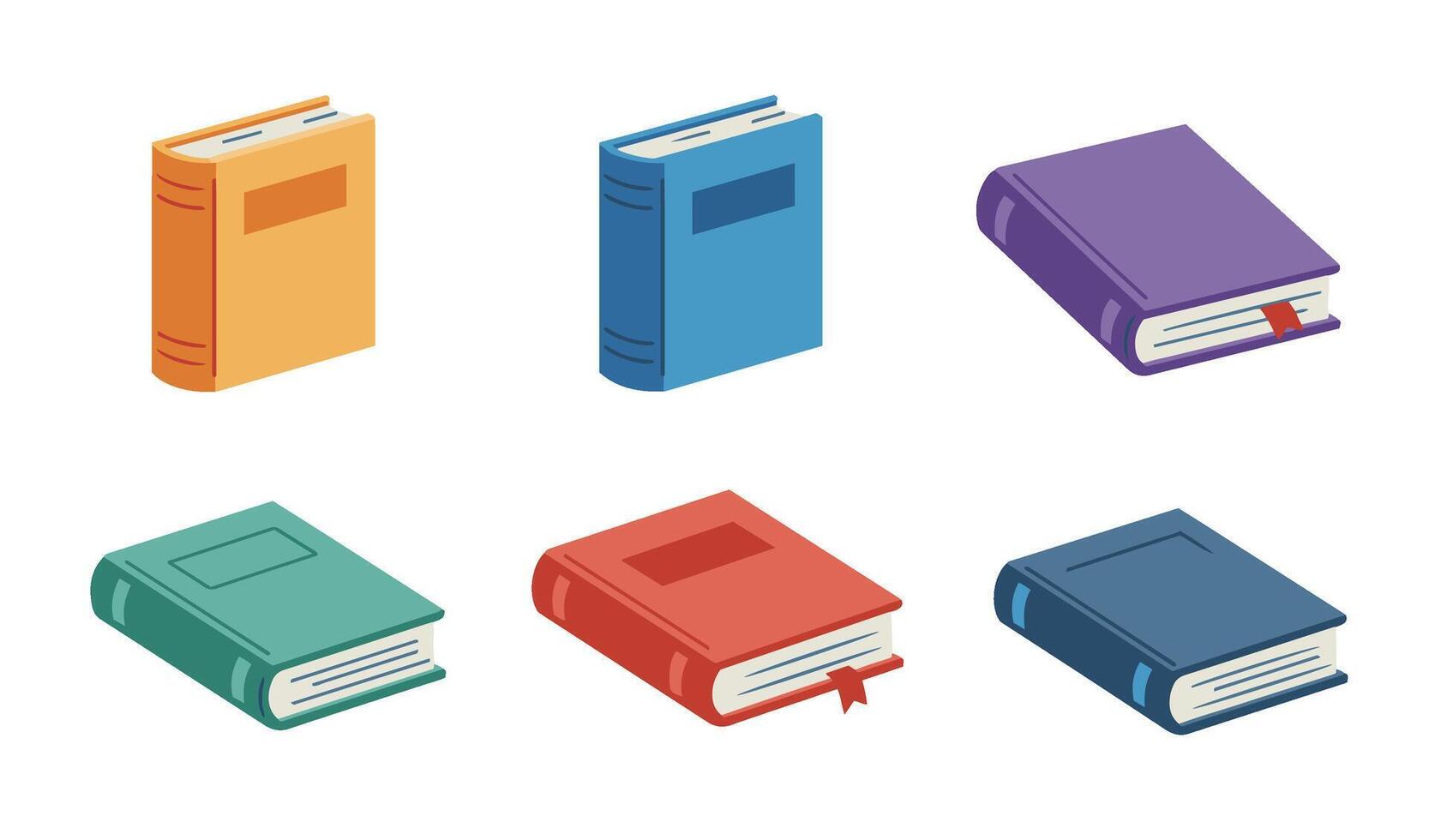 Academic Books Elements for College and University Projects vector