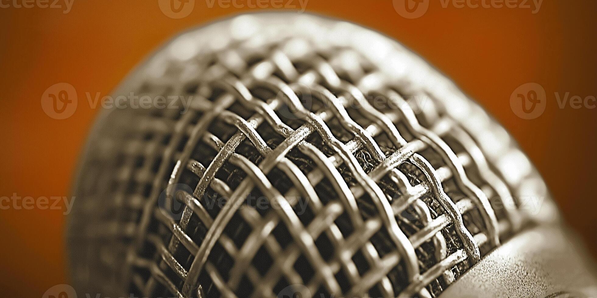 Vintage microphone capturing sound on a simple white backdrop for artistic expression photo