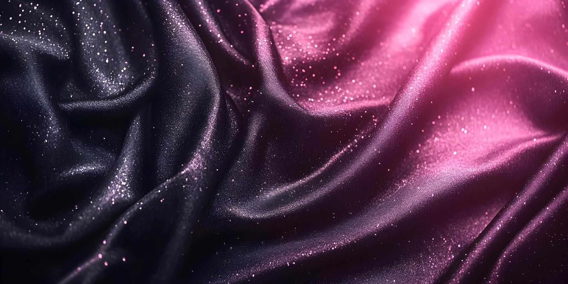 Dark pink and purple silk fabric with water droplets. photo