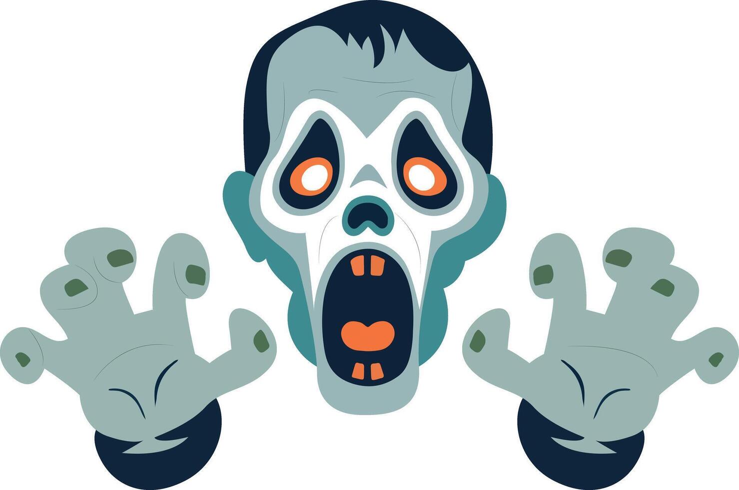 Cartoon Zombie Monster Reaching Out vector
