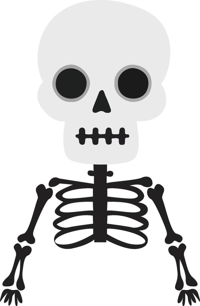 Cartoon Skeleton Halloween Illustration Design vector