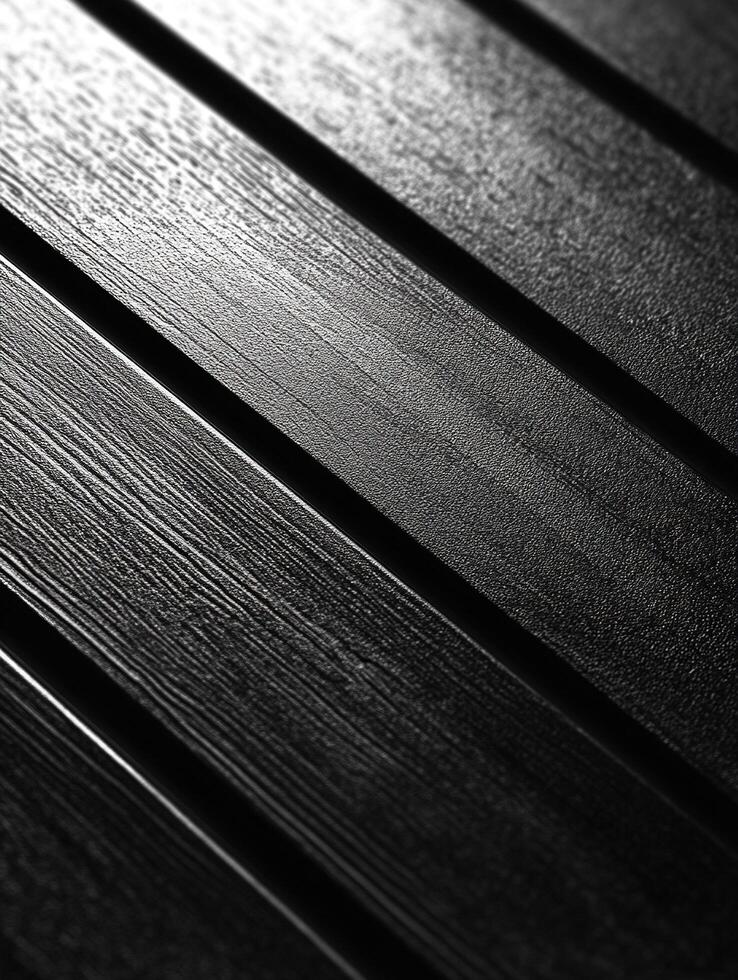 Diagonal dark wooden planks, flat perspective, for backgrounds or textures photo