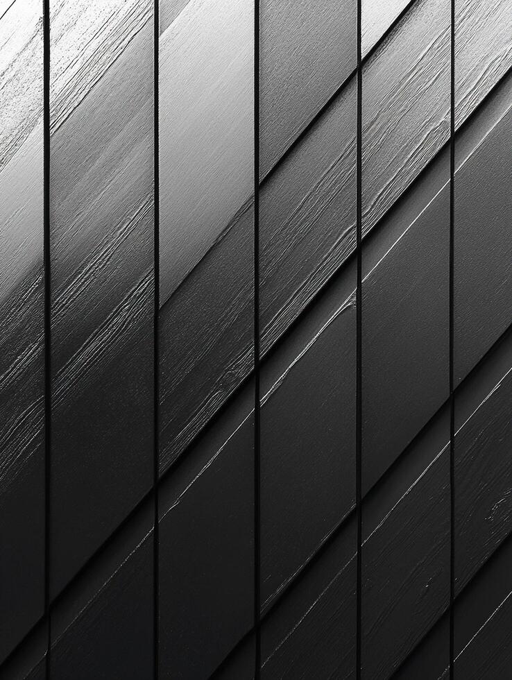 Angled dark panels with textured surfaces used for backgrounds or patterns photo