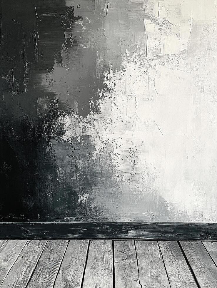 Painted wall and wood floor, background for display and photo mock up