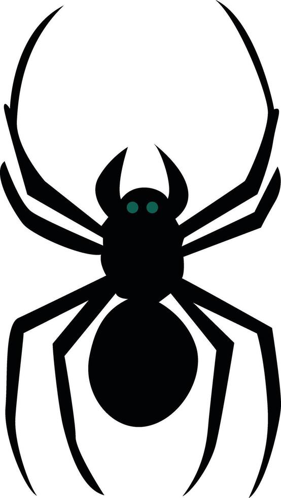Black Spider Silhouette Clipart Graphic vector