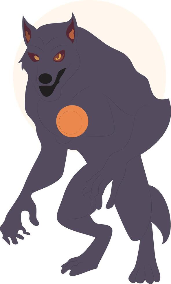 Anthropomorphic Wolf Character Design Art vector