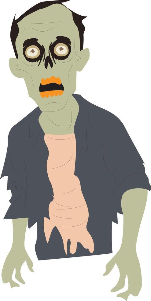 Zombie Illustration Halloween Graphic Design vector