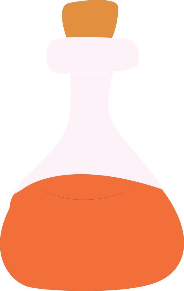 Orange Liquid in Glass Bottle vector