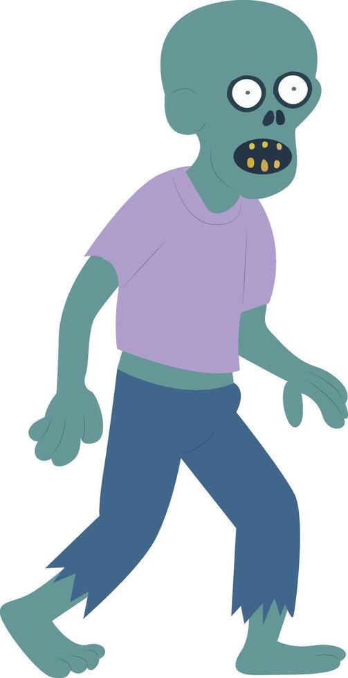Cartoon Zombie Walking Illustration vector