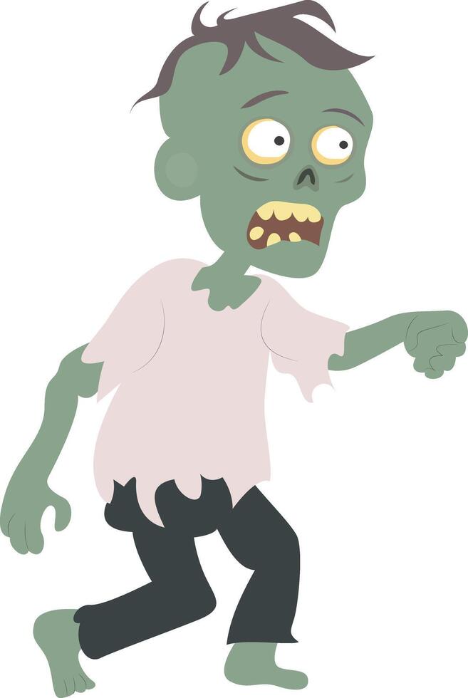 Cartoon Zombie Walking Illustration Graphic vector