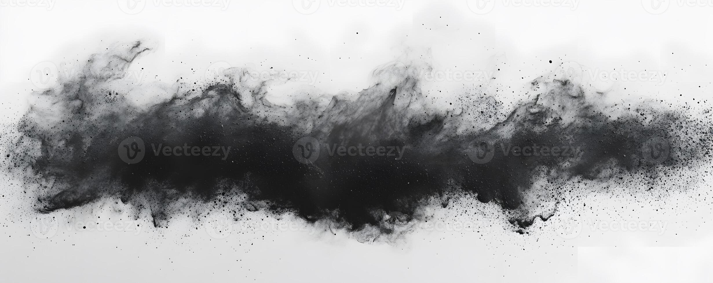 Black Powder Explosion Abstract Art Design photo