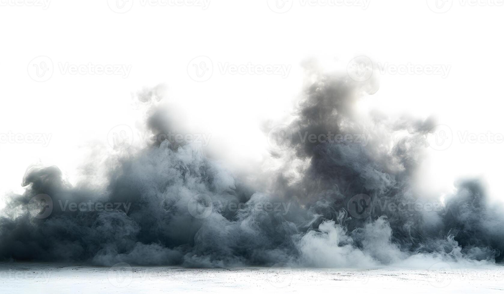 Dark Smoke Billows Across a White Surface photo