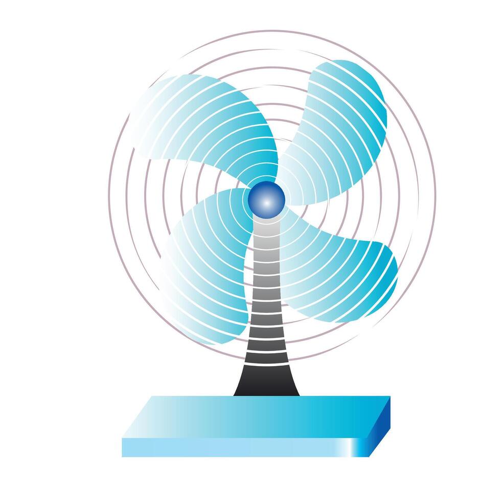 Stand Fan Creative Abstract Art vector