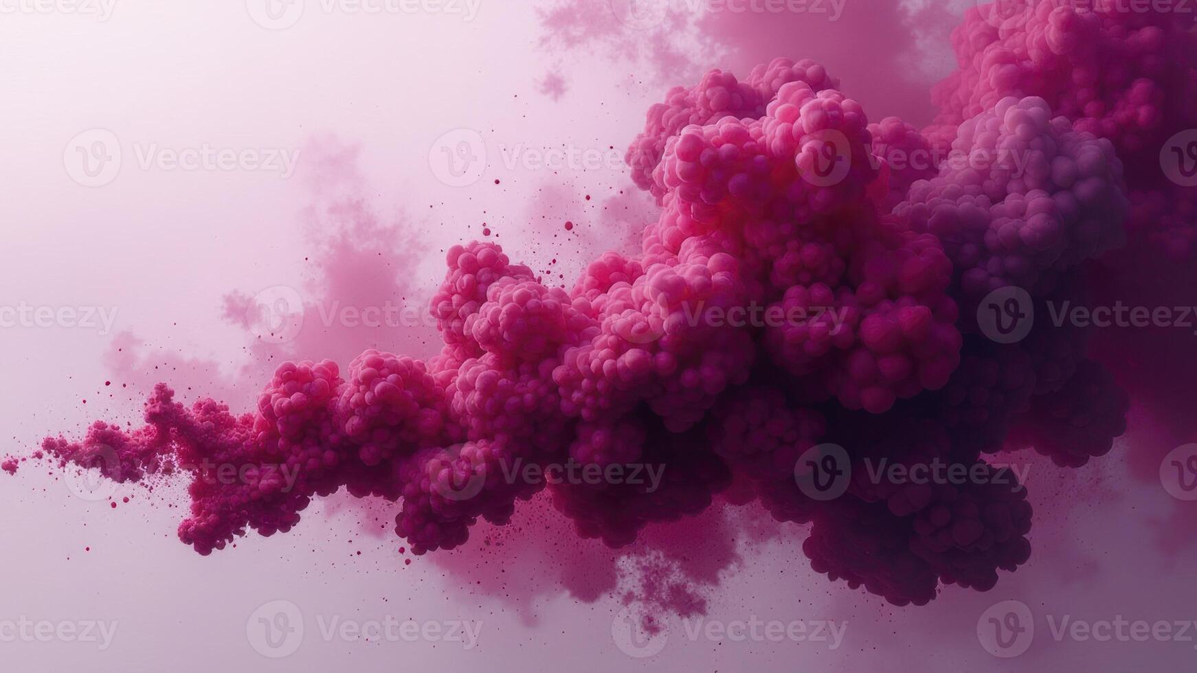 Pink ink forming a large cloud in water photo