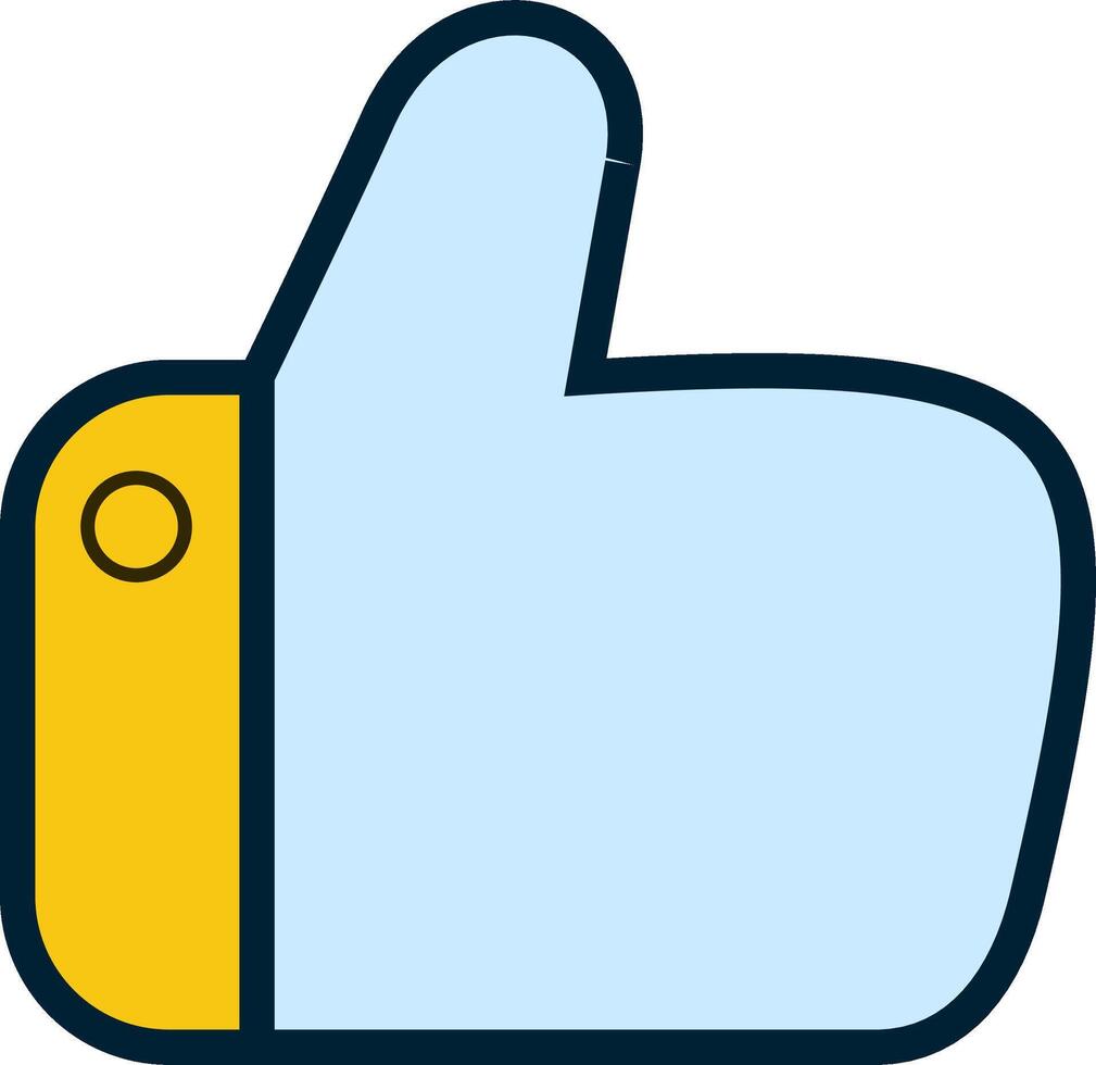 Like or thumbs up icon, approval and agreement, symbol of affirmation and positivity, finger up sign. vector