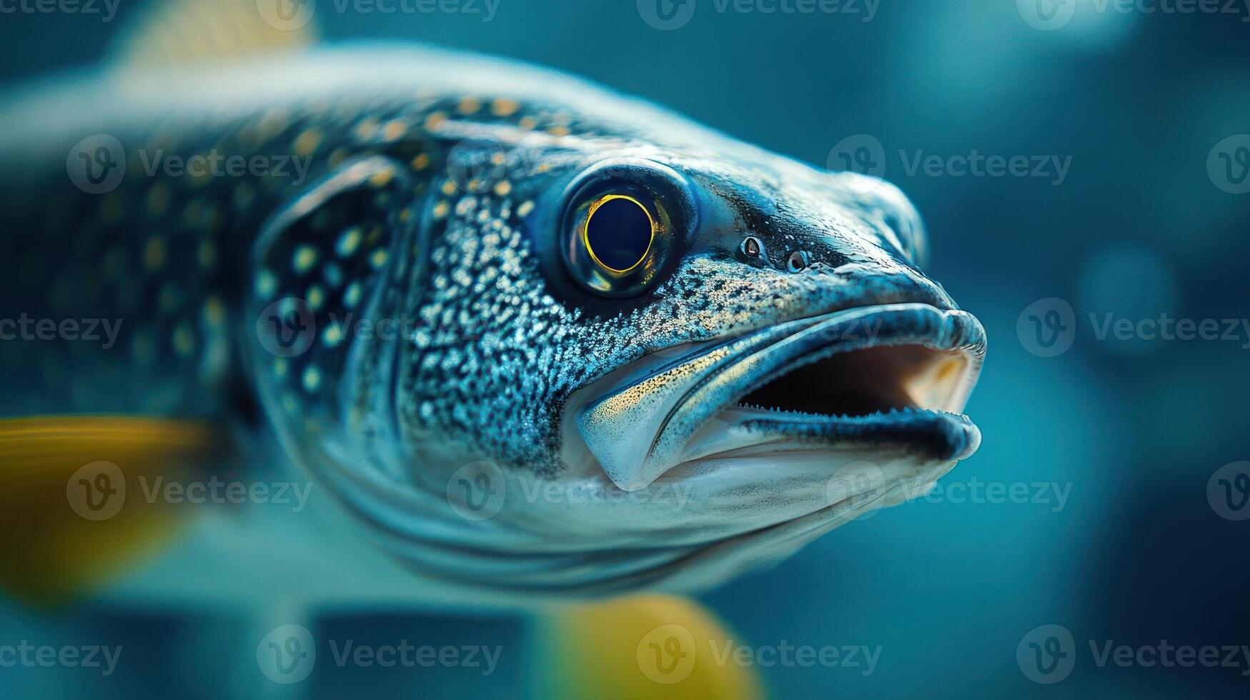Close-up of a fish's head photo