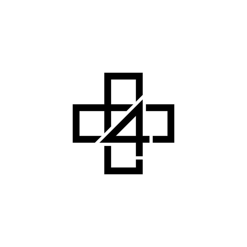 4 plus logo icon vector