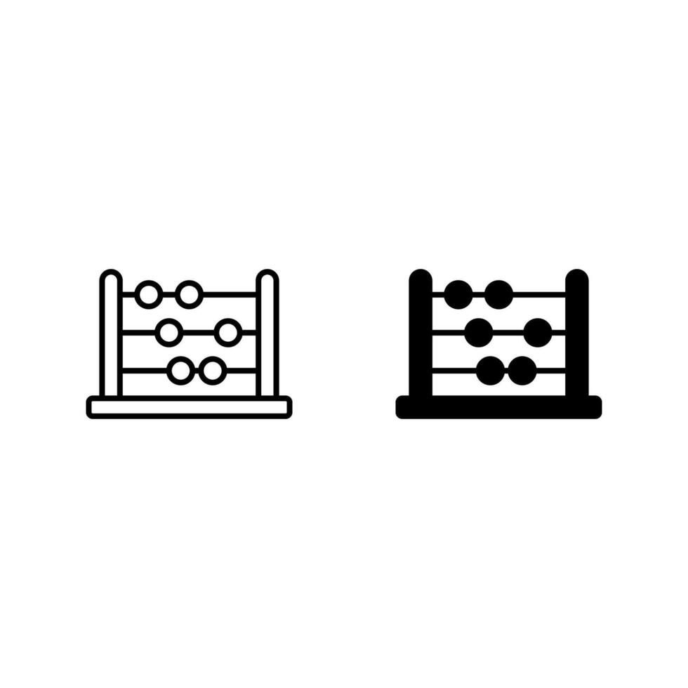 school abacus icon set.. vector