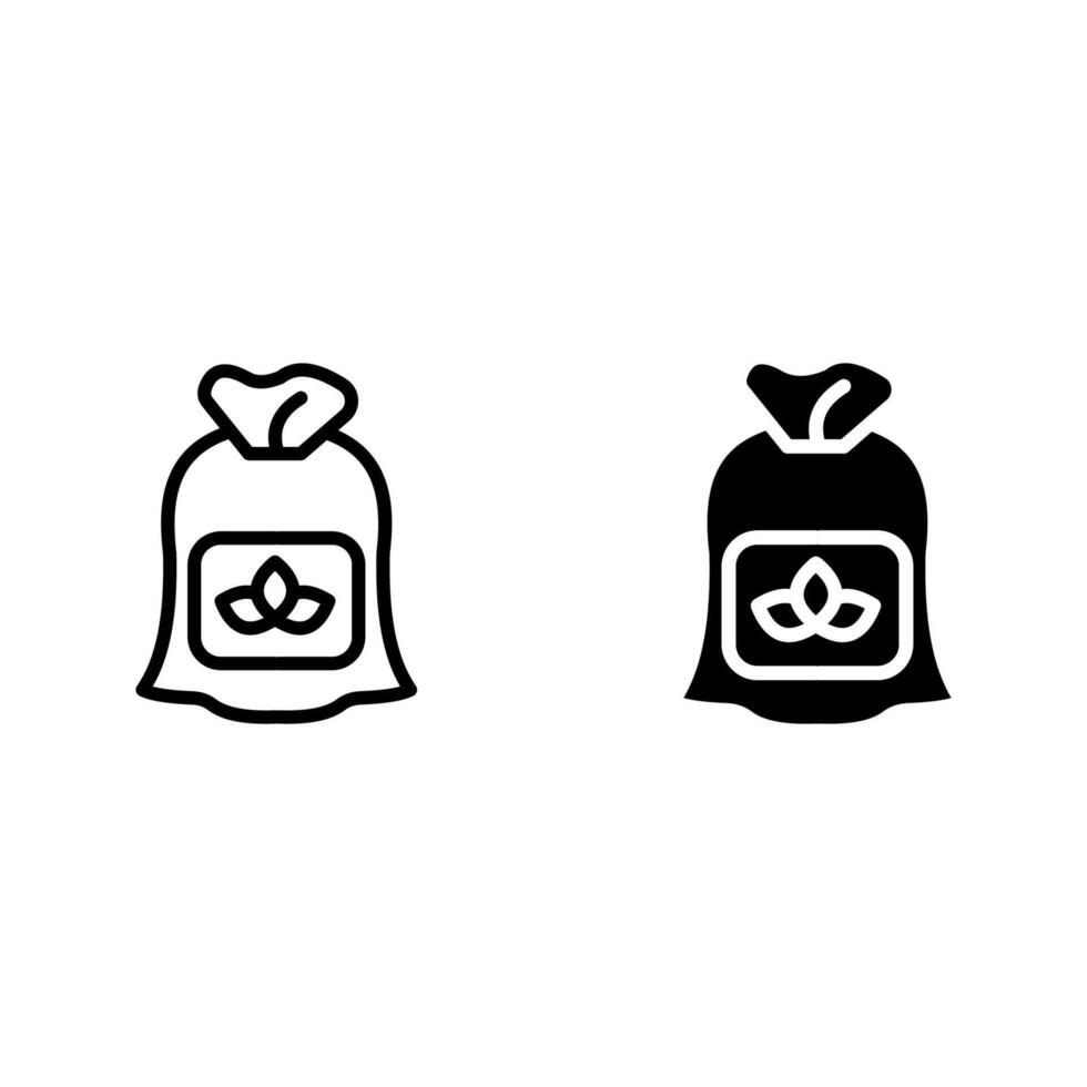 bag of wheat icon set vector