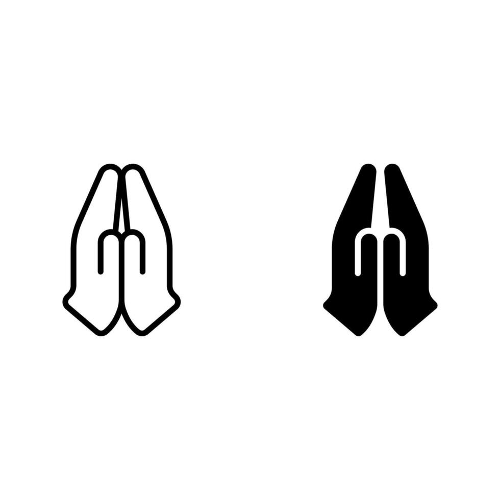 pray icon set.. vector