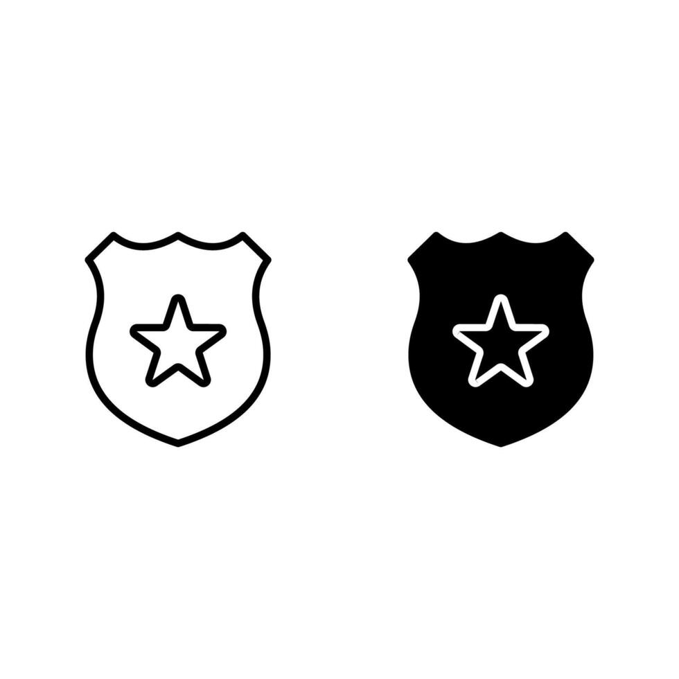 police badge icon set. vector