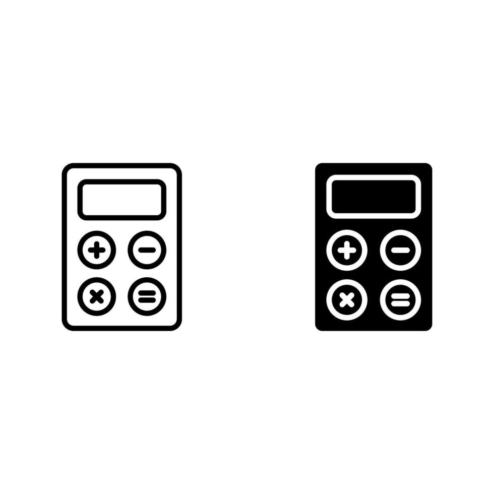 calculator icon set. vector