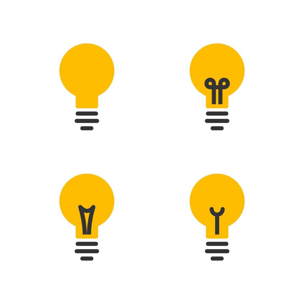 Bulb icon set. Light icon . vector