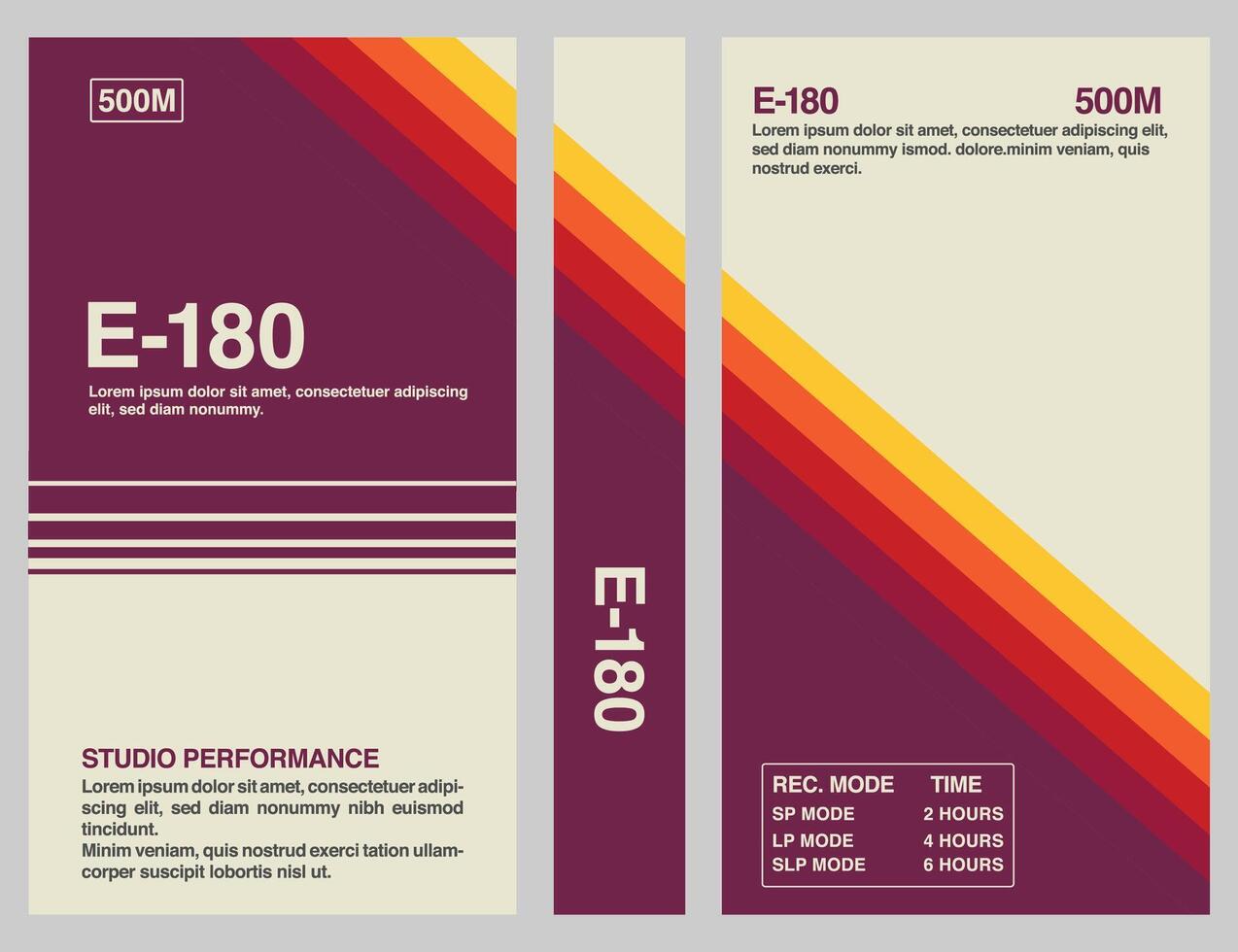 Retro Style VHS Cassette With Cover Add your custom titles to the blank space provided on the side of the cassette vector