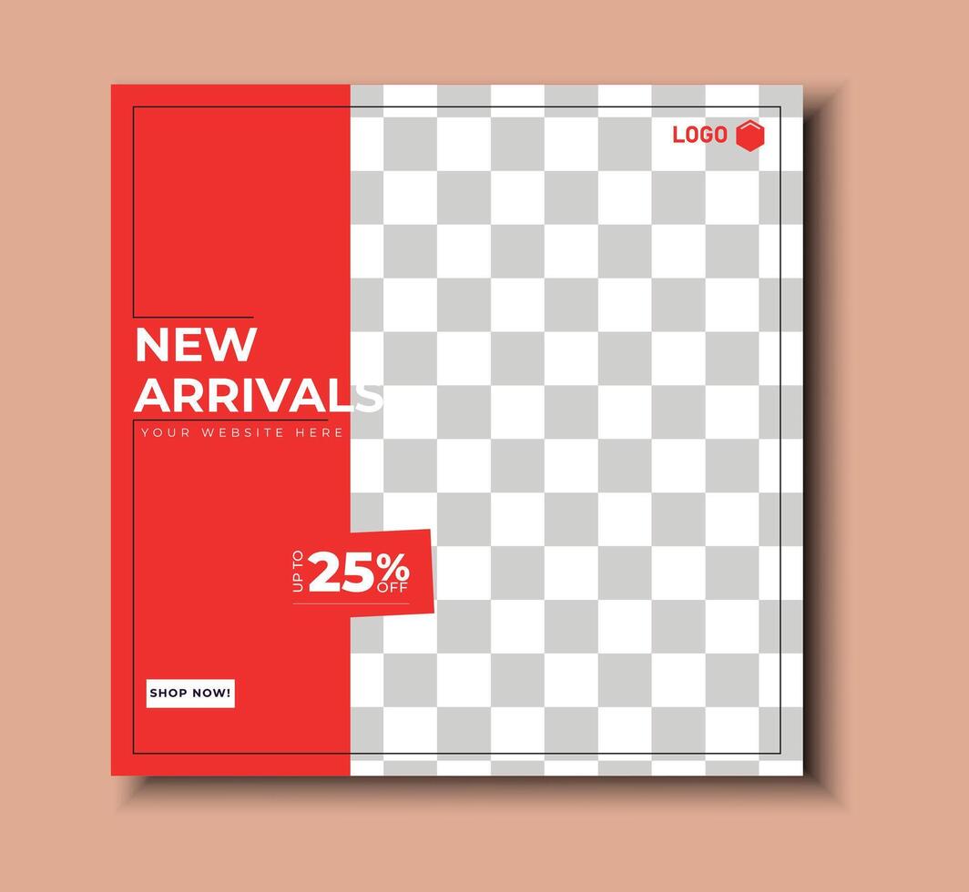 Stylish New Arrival Social Media Template Modern Theme. vector