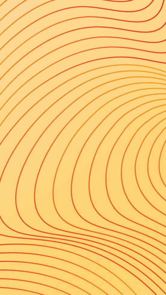 Abstract Orange Background with Red Wavy Lines Pattern Design vector