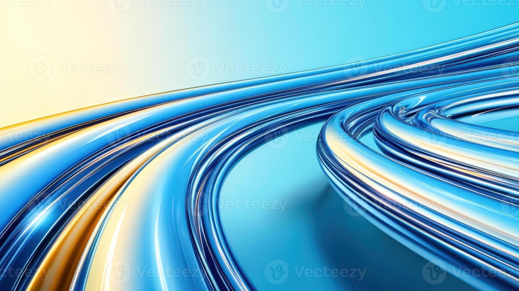 effect, to the 3D gradient art Referring it presents two intersecting curved pipes with avant-garde shapes photo
