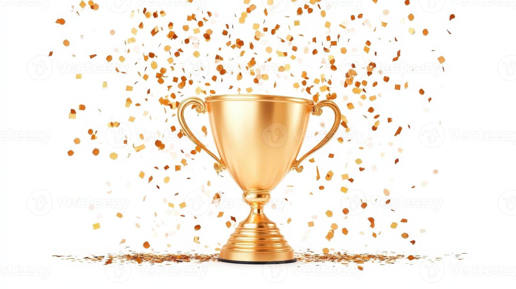 a trophy is sitting on a table with Gold lot of glitter photo