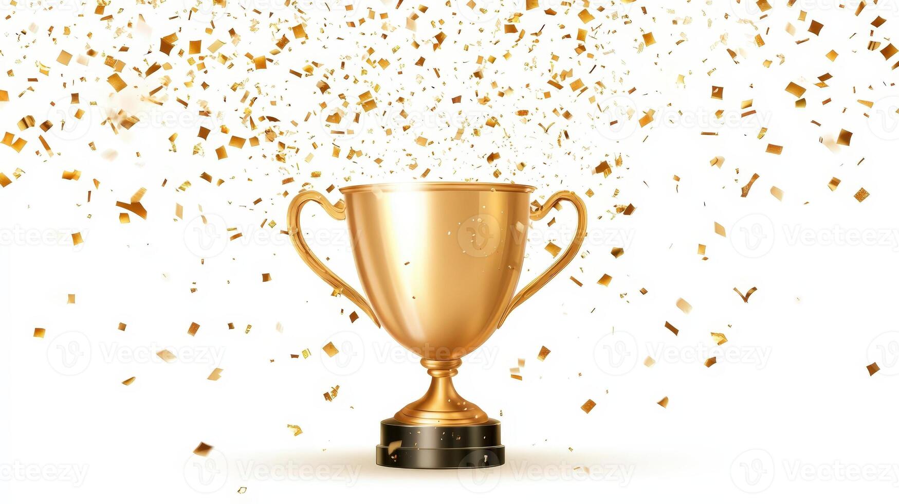 a trophy is sitting on a table Gold lot of glitter photo
