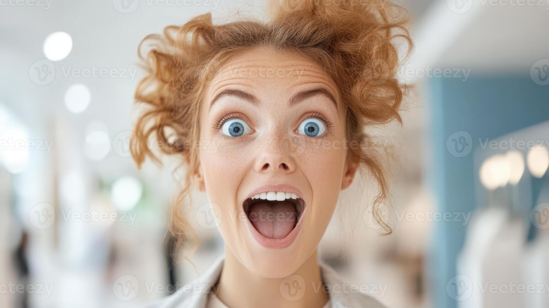 Customer being amazed or surprised experience a personalized product by photo