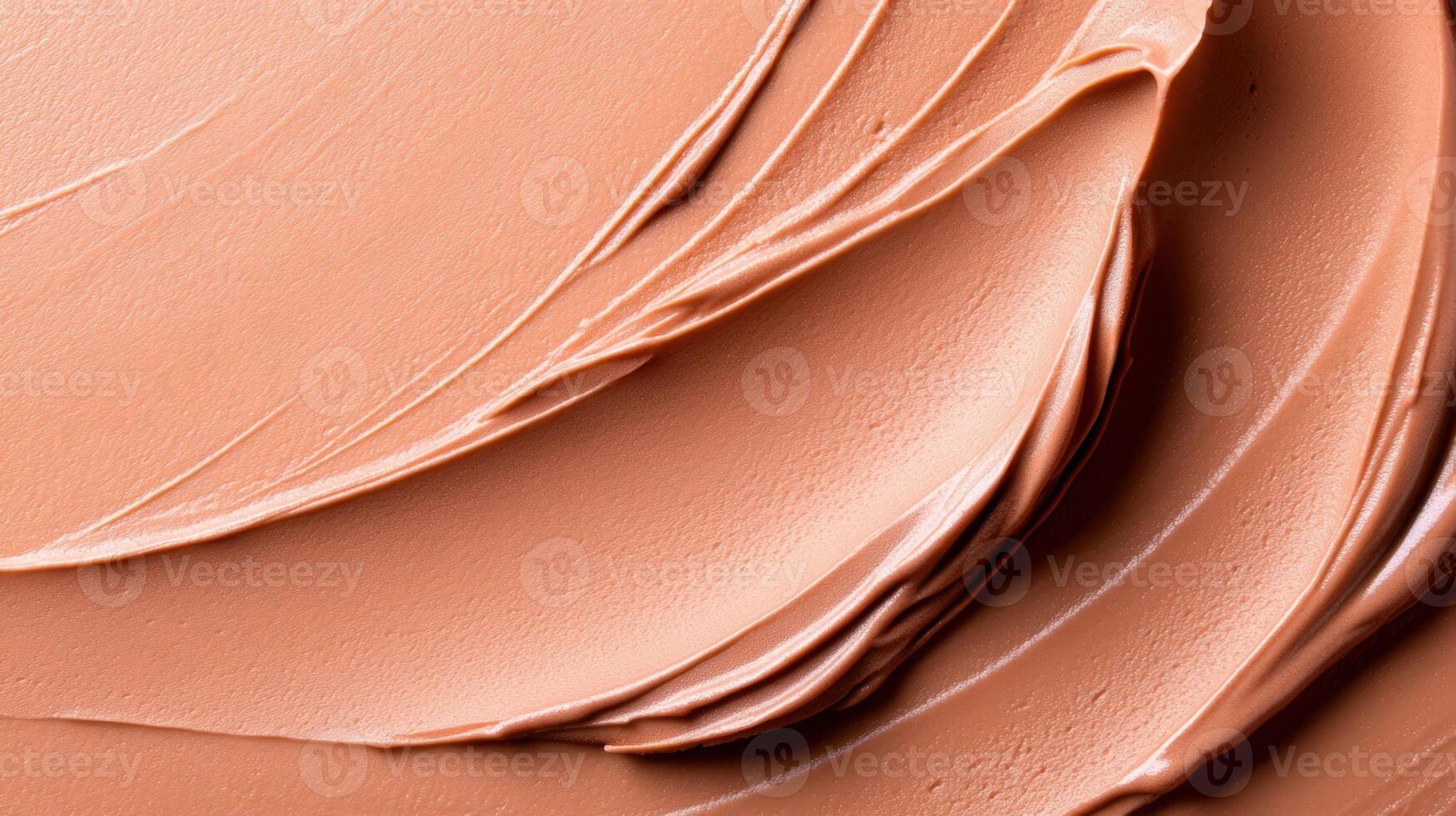 Close cream. texture of whipped choco of Color of the year 2025 Mocha Mousse. Macro up chocolate ganache texture. photo