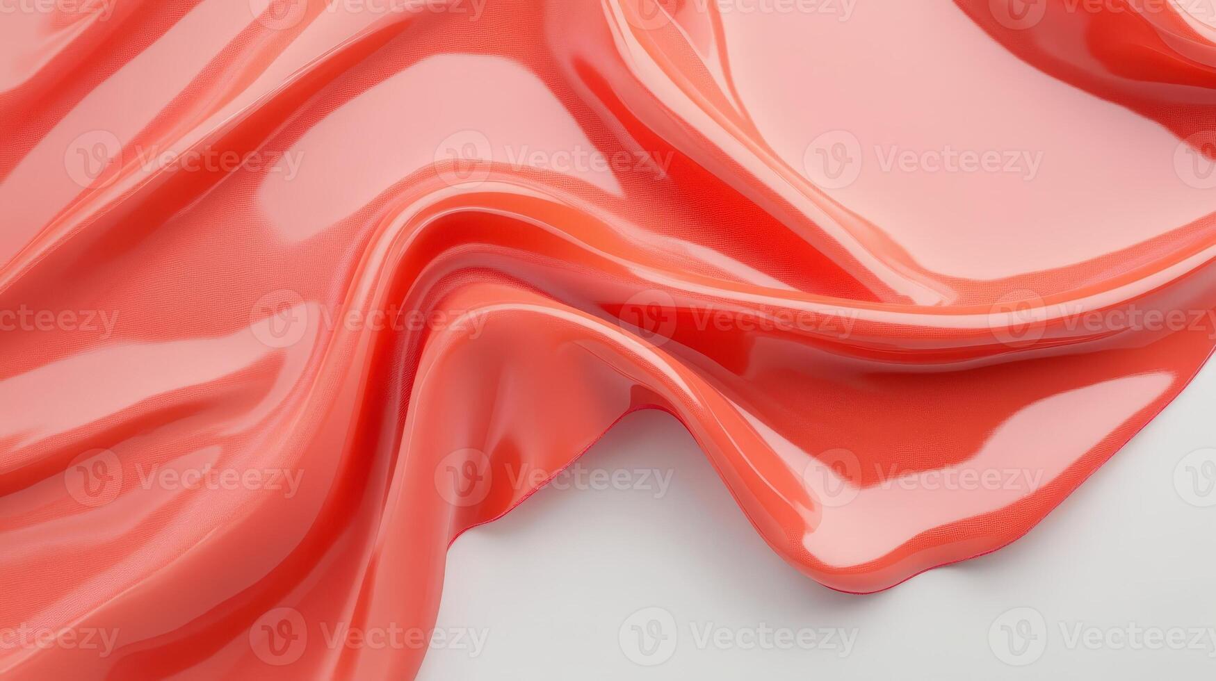 Glossy red satin fabric featuring soft folds and an and drape. Shiny texture and rich red elegant add sophistication color luxury photo