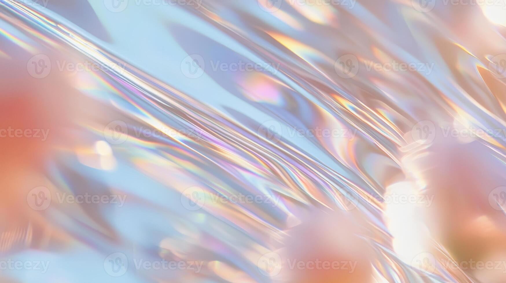 Abstract Crumpled holographic foil generating iridescent, shimmering pattern with dynamic metallic texture colors reflecting light surface vibrant abstract in background, 4K photo