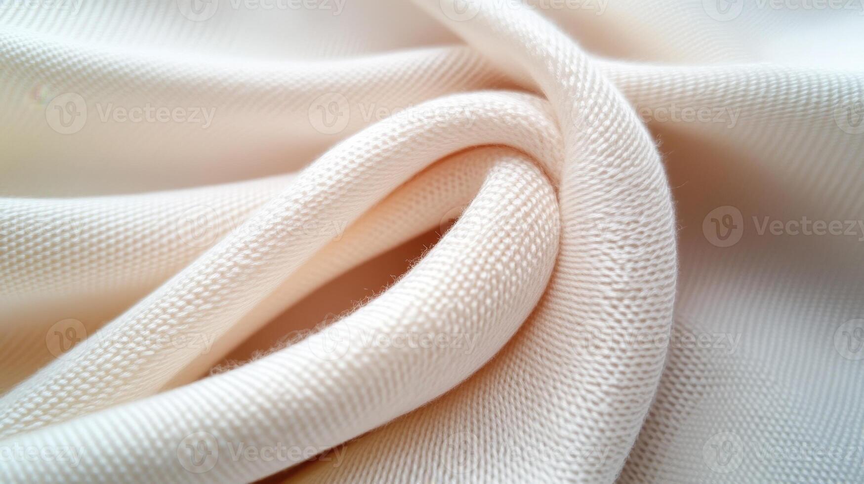 Smooth background, silk beige fabric flowing on a neutral Canvas creating an elegant and luxurious aesthetic photo