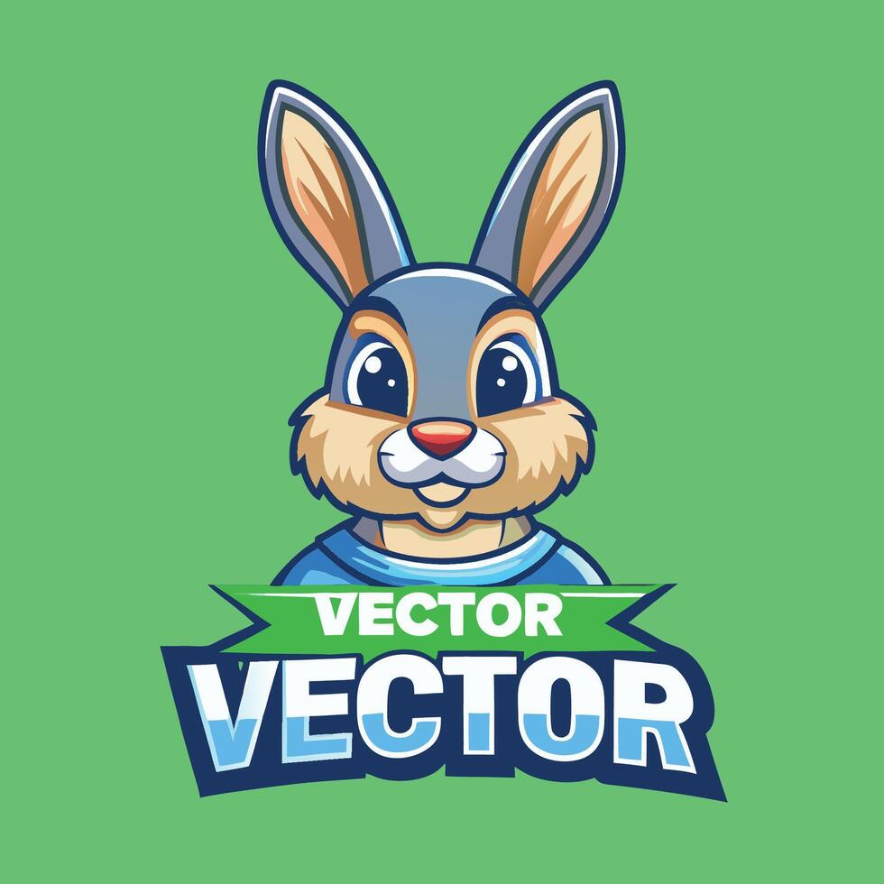 Minimalistic Line Art Illustration of a Rabbit in a Doodle Inspired Style vector