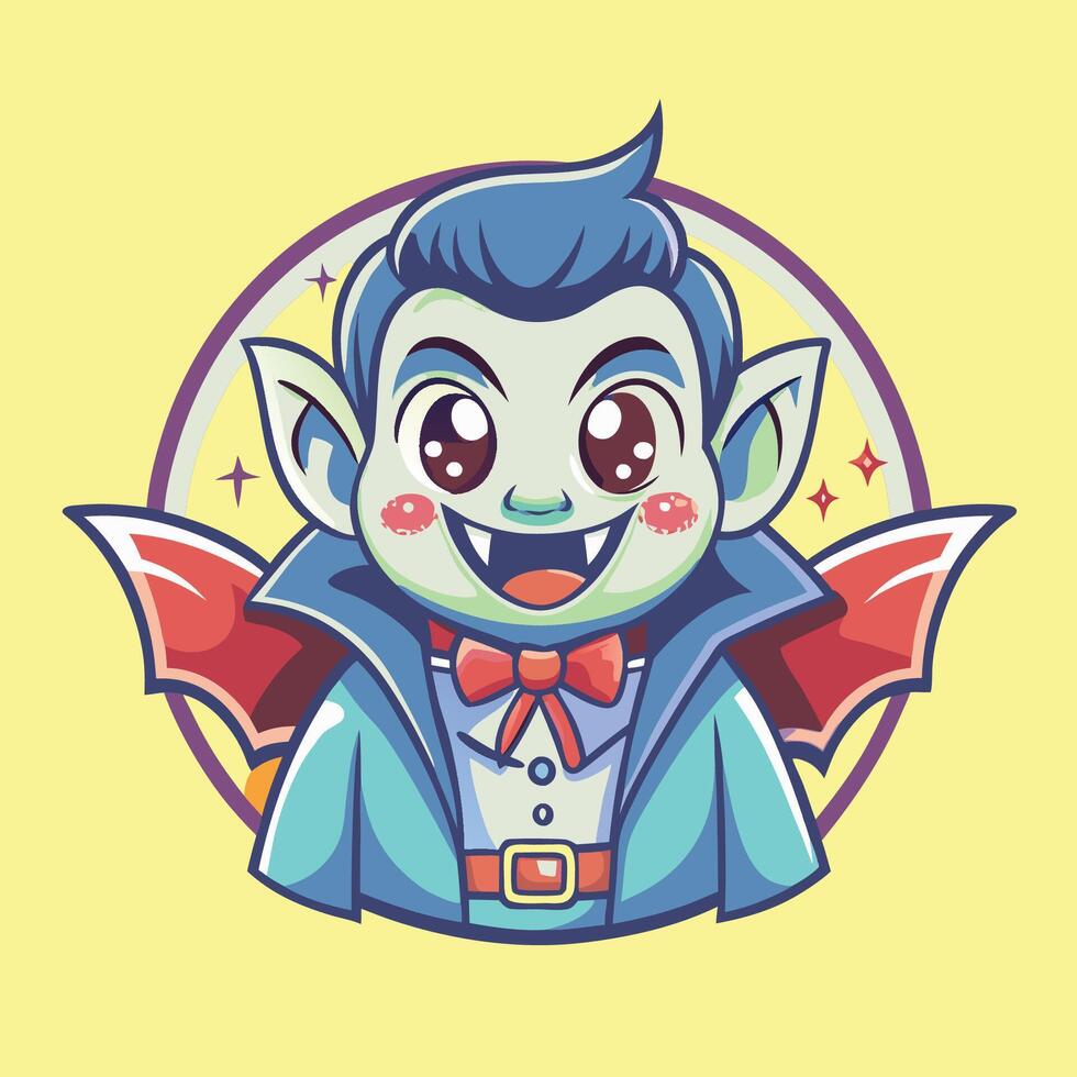Charming Dracula Character Illustration in EPS 10 Format vector